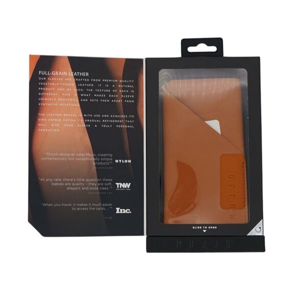 Mujjo Full Leather Wallet Sleeve for iPhone X/XS – Premium Full Grain Leather – - Picture 5 of 6